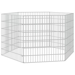 vidaXL Kaninchenkäfig 6 Paneele 54x60 cm Verzinktes Eisen