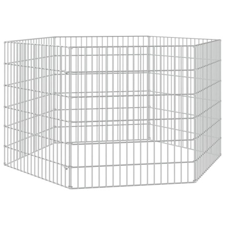 vidaXL Kaninchenkäfig 6 Paneele 54x60 cm Verzinktes Eisen