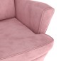 vidaXL Ohrensessel mit Hocker Rosa Samt vidaXL Ohrensessel mit Hocker Rosa Samt