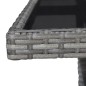 5-tlg. Garten-Essgruppe Grau Poly Rattan und Glas 5-tlg. Garten-Essgruppe Grau Poly Rattan und Glas