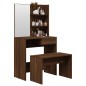 vidaXL Schminktisch-Set Braun Eichen-Optik 74,5x40x141 cm vidaXL Schminktisch-Set Braun Eichen-Optik 74,5x40x141 cm