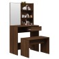 vidaXL Schminktisch-Set Braun Eichen-Optik 74,5x40x141 cm vidaXL Schminktisch-Set Braun Eichen-Optik 74,5x40x141 cm