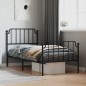 vidaXL Bettgestell mit Kopf- und Fußteil Metall Schwarz 90x190 cm vidaXL Bettgestell mit Kopf- und Fußteil Metall Schwarz 90x190 cm