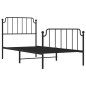vidaXL Bettgestell mit Kopf- und Fußteil Metall Schwarz 90x190 cm vidaXL Bettgestell mit Kopf- und Fußteil Metall Schwarz 90x190 cm