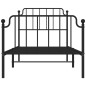 vidaXL Bettgestell mit Kopf- und Fußteil Metall Schwarz 90x190 cm vidaXL Bettgestell mit Kopf- und Fußteil Metall Schwarz 90x190 cm
