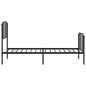 vidaXL Bettgestell mit Kopf- und Fußteil Metall Schwarz 90x190 cm vidaXL Bettgestell mit Kopf- und Fußteil Metall Schwarz 90x190 cm