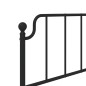 vidaXL Bettgestell mit Kopf- und Fußteil Metall Schwarz 90x190 cm vidaXL Bettgestell mit Kopf- und Fußteil Metall Schwarz 90x190 cm