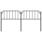 vidaXL Kopfteil Metall Schwarz 200 cm