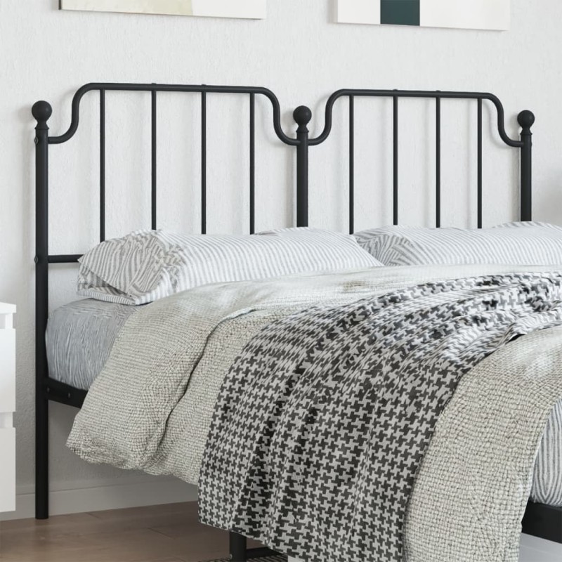 vidaXL Kopfteil Metall Schwarz 135 cm vidaXL Kopfteil Metall Schwarz 135 cm