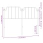vidaXL Kopfteil Metall Schwarz 135 cm vidaXL Kopfteil Metall Schwarz 135 cm