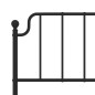 vidaXL Bettgestell mit Kopf- und Fußteil Metall Schwarz 183x213 cm