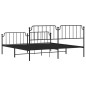 vidaXL Bettgestell mit Kopf- und Fußteil Metall Schwarz 200x200 cm vidaXL Bettgestell mit Kopf- und Fußteil Metall Schwarz 200x200 cm