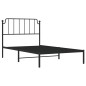 vidaXL Bettgestell mit Kopfteil Metall Schwarz 107x203 cm vidaXL Bettgestell mit Kopfteil Metall Schwarz 107x203 cm