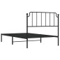vidaXL Bettgestell mit Kopfteil Metall Schwarz 107x203 cm vidaXL Bettgestell mit Kopfteil Metall Schwarz 107x203 cm