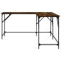 vidaXL Schreibtisch Räuchereiche 149x149x75 cm Holzwerkstoff vidaXL Schreibtisch Räuchereiche 149x149x75 cm Holzwerkstoff