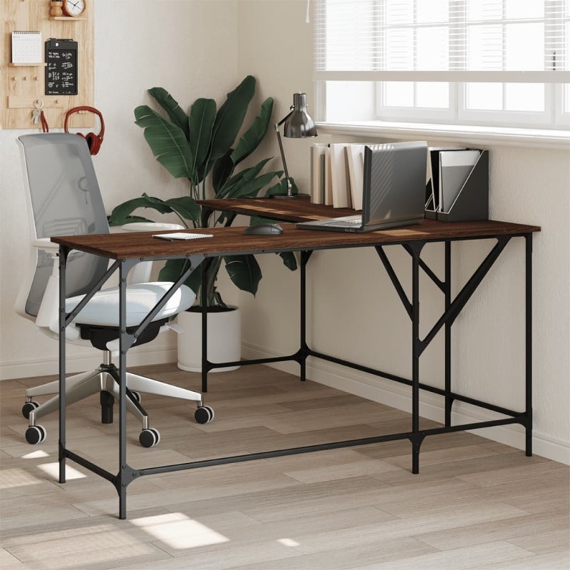 vidaXL Schreibtisch Braun Eichen-Optik 149x149x75 cm Holzwerkstoff vidaXL Schreibtisch Braun Eichen-Optik 149x149x75 cm Holzwerkstoff