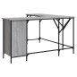 vidaXL Schreibtisch Grau Sonoma 141x141x75 cm Holzwerkstoff vidaXL Schreibtisch Grau Sonoma 141x141x75 cm Holzwerkstoff