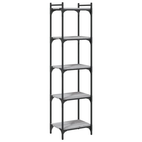 vidaXL Bücherregal 5 Böden Grau Sonoma 40x30x154 cm Holzwerkstoff