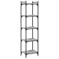 vidaXL Bücherregal 5 Böden Grau Sonoma 40x30x154 cm Holzwerkstoff vidaXL Bücherregal 5 Böden Grau Sonoma 40x30x154 cm Holzwerkstoff