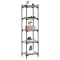 vidaXL Bücherregal 5 Böden Grau Sonoma 40x30x154 cm Holzwerkstoff vidaXL Bücherregal 5 Böden Grau Sonoma 40x30x154 cm Holzwerkstoff