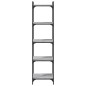 vidaXL Bücherregal 5 Böden Grau Sonoma 40x30x154 cm Holzwerkstoff vidaXL Bücherregal 5 Böden Grau Sonoma 40x30x154 cm Holzwerkstoff