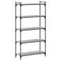vidaXL Bücherregal 5 Böden Grau Sonoma 80x30x154 cm Holzwerkstoff vidaXL Bücherregal 5 Böden Grau Sonoma 80x30x154 cm Holzwerkstoff
