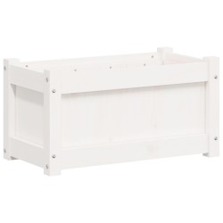 vidaXL Pflanzkübel Weiß 60x31x31 cm Massivholz Kiefer