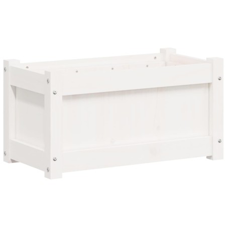 vidaXL Pflanzkübel Weiß 60x31x31 cm Massivholz Kiefer