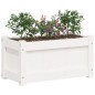 vidaXL Pflanzkübel Weiß 60x31x31 cm Massivholz Kiefer vidaXL Pflanzkübel Weiß 60x31x31 cm Massivholz Kiefer
