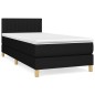 vidaXL Boxspringbett mit Matratze Schwarz 100x200 cm Stoff vidaXL Boxspringbett mit Matratze Schwarz 100x200 cm Stoff