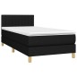 vidaXL Boxspringbett mit Matratze Schwarz 100x200 cm Stoff vidaXL Boxspringbett mit Matratze Schwarz 100x200 cm Stoff