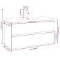 vidaXL Waschbeckenschrank mit Einbaubecken Räuchereiche Holzwerkstoff vidaXL Waschbeckenschrank mit Einbaubecken Räuchereiche Holzwerkstoff
