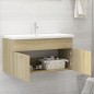 vidaXL Waschbeckenunterschrank Einbaubecken Sonoma-Eiche Holzwerkstoff vidaXL Waschbeckenunterschrank Einbaubecken Sonoma-Eiche Holzwerkstoff
