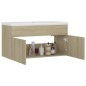 vidaXL Waschbeckenunterschrank Einbaubecken Sonoma-Eiche Holzwerkstoff vidaXL Waschbeckenunterschrank Einbaubecken Sonoma-Eiche Holzwerkstoff
