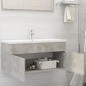 vidaXL Waschbeckenunterschrank Einbaubecken Betongrau Holzwerkstoff vidaXL Waschbeckenunterschrank Einbaubecken Betongrau Holzwerkstoff