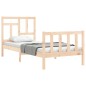 vidaXL Massivholzbett mit Kopfteil 90x200 cm vidaXL Massivholzbett mit Kopfteil 90x200 cm