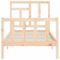 vidaXL Massivholzbett mit Kopfteil 90x200 cm vidaXL Massivholzbett mit Kopfteil 90x200 cm