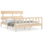 vidaXL Massivholzbett mit Kopfteil 160x200 cm vidaXL Massivholzbett mit Kopfteil 160x200 cm