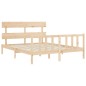 vidaXL Massivholzbett mit Kopfteil 160x200 cm vidaXL Massivholzbett mit Kopfteil 160x200 cm