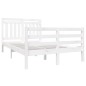 vidaXL Massivholzbett Weiß 120x190 cm vidaXL Massivholzbett Weiß 120x190 cm