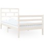vidaXL Massivholzbett Weiß 90x190 cm vidaXL Massivholzbett Weiß 90x190 cm
