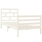 vidaXL Massivholzbett Weiß 90x190 cm vidaXL Massivholzbett Weiß 90x190 cm