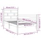vidaXL Massivholzbett Weiß 90x190 cm vidaXL Massivholzbett Weiß 90x190 cm