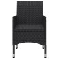 vidaXL 3-tlg. Bistro-Set Poly Rattan und Akazienholz Schwarz vidaXL 3-tlg. Bistro-Set Poly Rattan und Akazienholz Schwarz
