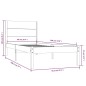 vidaXL Massivholzbett 90x190 cm vidaXL Massivholzbett 90x190 cm