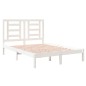 vidaXL Massivholzbett Weiß 120x190 cm vidaXL Massivholzbett Weiß 120x190 cm