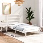 vidaXL Massivholzbett Weiß 75x190 cm vidaXL Massivholzbett Weiß 75x190 cm
