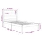 vidaXL Massivholzbett Weiß 75x190 cm vidaXL Massivholzbett Weiß 75x190 cm