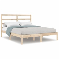 vidaXL Massivholzbett Kiefer 140x190 cm