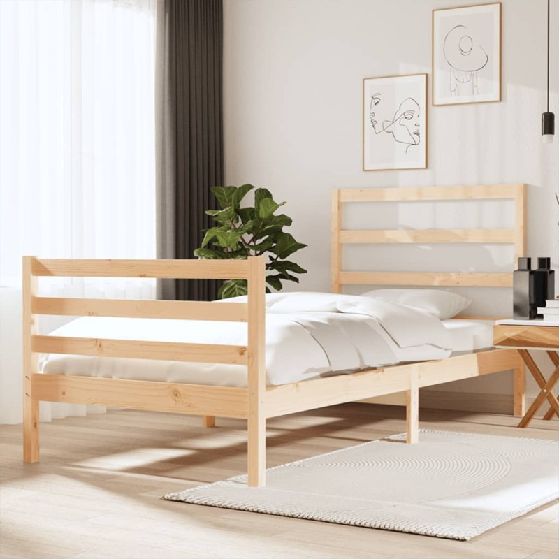 vidaXL Massivholzbett Kiefer 75x190 cm vidaXL Massivholzbett Kiefer 75x190 cm